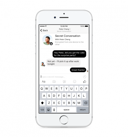 Facebook testet jetzt Ende-zu-Ende-Verschlüsselung im Messenger. (Bild: Facebook)